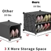 7 Tiers Portable Shoe Rack Organizer 48 Pairs Shelf Storage Cabinet for Heels 48"(W) x 12"(D) x 48"(H)