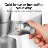 Hamilton Beach Convenient Craft Rapid Cold Brew & Hot Coffee Maker, Single Serve Ground Coffee Brewer, 16 oz. capacity, White, 42500