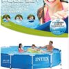 Intex 28211EH 12-Foot x 30-inch Metal Frame Round 6 Person Outdoor Above Ground Swimming Pool with GFCI Filter Pump and Pool Cover