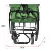 Folding Wagon Garden Shopping Beach Cart (Green) 24.8"