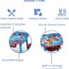 Delta Children Kids Table and Chair Set With Storage (2 Chairs Included) - Ideal for Arts & Crafts, Snack Time, Homeschooling, Homework & More, Nick Jr. PAW Patrol