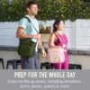 Bentgo® Prep Deluxe Multimeal Bag - Premium Insulation up to 8 Hrs with Water-Resistant Exterior & Interior, Extra Large Lunch Bag Holds 4 Meals & Snacks - Great for All Day Meal Prep (Blush)