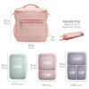 Bentgo® Prep Deluxe Multimeal Bag - Premium Insulation up to 8 Hrs with Water-Resistant Exterior & Interior, Extra Large Lunch Bag Holds 4 Meals & Snacks - Great for All Day Meal Prep (Blush)