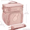 Bentgo® Prep Deluxe Multimeal Bag - Premium Insulation up to 8 Hrs with Water-Resistant Exterior & Interior, Extra Large Lunch Bag Holds 4 Meals & Snacks - Great for All Day Meal Prep (Blush)