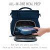 Bentgo® Prep Deluxe Multimeal Bag - Premium Insulation up to 8 Hrs with Water-Resistant Exterior & Interior, Extra Large Lunch Bag Holds 4 Meals & Snacks - Great for All Day Meal Prep (Navy Blue)
