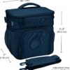 Bentgo® Prep Deluxe Multimeal Bag - Premium Insulation up to 8 Hrs with Water-Resistant Exterior & Interior, Extra Large Lunch Bag Holds 4 Meals & Snacks - Great for All Day Meal Prep (Navy Blue)