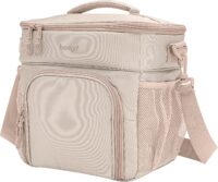 Bentgo® Prep Deluxe Multimeal Bag - Premium Insulation up to 8 Hrs with Water-Resistant Exterior & Interior, Extra Large Lunch Bag Holds 4 Meals & Snacks - Great for All Day Meal Prep (Sand/Gleam Metallics)
