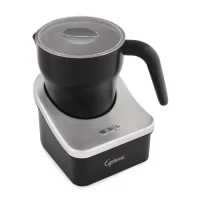Capresso Froth Pro Milk Frother for Cappuccino, Espresso, Latte and Hot Chocolate, 7" x 5" x 6", Black/Matte Silver