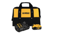 DEWALT DCB205CK 20-Volt MAX XR Premium Lithium-Ion 5.0Ah Battery Pack, Charger & Kit Bag