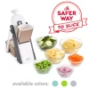 DASH Safe Slice® Mandoline Slicer, Julienne + Dicer for Vegetables, Meal Prep & More with 30+ Presets & Thickness Adjuster - Grey