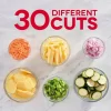 DASH Safe Slice® Mandoline Slicer, Julienne + Dicer for Vegetables, Meal Prep & More with 30+ Presets & Thickness Adjuster - Grey