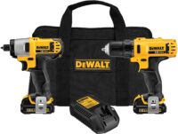 DeWalt DCK211S2 12V MAX Li-Ion Drill/Driver/Impact Driver w/ (2) Batteries Combo Kit