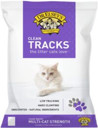 Dr. Elsey's Premium Clumping Cat Litter Clean Tracks Low Dust, Low Tracking, Hard Clumping, Superior Odor Control, Unscented and Natural Ingredients 40 lb