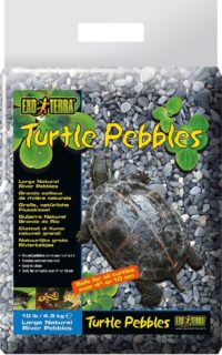 Exo Terra Turtle Pebbles, Natural River Pebbles for Aquatic Terrariums, Large