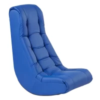 Factory Direct Partners - Soft Floor Rocker - Cushioned Ground Chair for Kids Teens and Adults - Great for Reading, Gaming, Meditating, TV - Blue