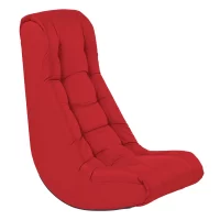 Factory Direct Partners – Soft Floor Rocker – Cushioned Ground Chair for Kids Teens and Adults – Great for Reading, Gaming, Meditating, TV –  Red