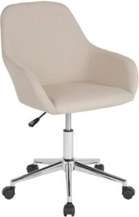 Flash Furniture Cortana Home and Office Mid-Back Chair in Beige Fabric (DS-8012LB-BGE-F-GG)