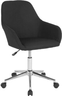 Flash Furniture Cortana Home and Office Mid-Back Chair in Black Fabric (DS-8012LB-BLK-F-GG)