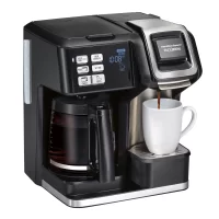 Hamilton Beach 49976 FlexBrew Trio 2-Way Coffee Maker, Compatible with K-Cup Pods or Grounds, Combo, Single Serve & Full 12c Pot, Black
