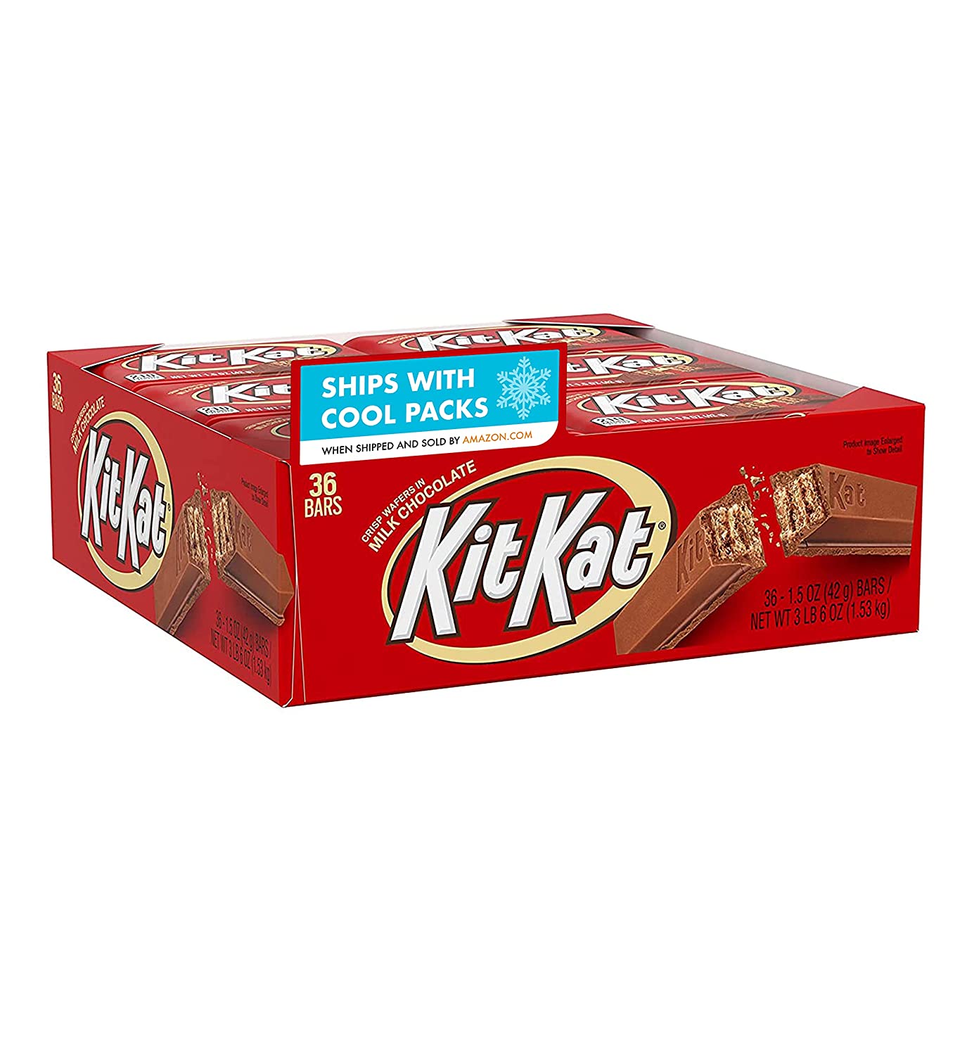 Kit Kat Milk Chocolate Wafer Candy Bulk Individually Wrapped 15 Oz Bars 36 Count 