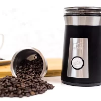 Kalorik Modern Multifunctional Coffee & Spice Grinder, Black and Stainless Steel