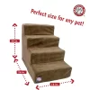 Majestic Pet 4-Step Suede Portable Pet Stairs (Chocolate) Majestic Pet 4-Step Suede Portable Pet Stairs (Chocolate)