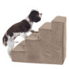 Majestic Pet 4-Step Suede Portable Pet Stairs (Stone)