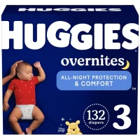 Nighttime Baby Diapers Size 3, 132 Ct, Huggies Overnites