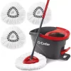 O-Cedar Easy Wring Spin Mop & Bucket System with 3 Extra Refills