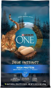 Purina ONE Real Ocean Whitefish Natural High Protein, Grain Free , True Instinct 3.2 lb. Bag