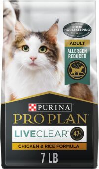 Purina Pro Plan Allergen Reducing, High Protein Dry Cat Food, LIVECLEAR Chicken and Rice Formula - 7 lb. Bag