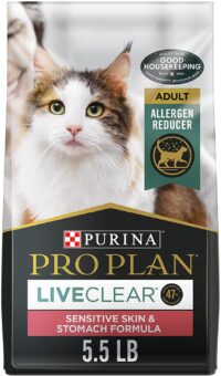 Purina Pro Plan Allergen Reducing, High Protein Dry Cat Food, LIVECLEAR Turkey and Oatmeal Formula - 5.5 lb. Bag
