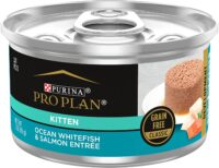 Purina Pro Plan Grain Free Wet Kitten Food Pate, Ocean Whitefish adSalmon Formula - (24) 3 oz. Pull-Top Cans
