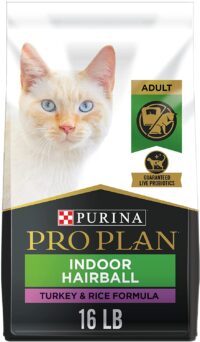 Purina Pro Plan Indoor Care Hairball Control Adult Turkey and Rice Dry Cat Food 16 lb. Bag