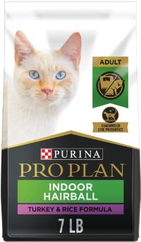 Purina Pro Plan Indoor Care Hairball Control Adult Turkey and Rice Dry Cat Food 7 lb