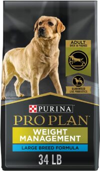 Purina Pro Plan Large Breed Weight Management Dry Dog Food, Chicken and Rice Formula - 34 lb. Bag
