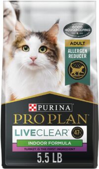 Purina Pro Plan LiveClear with Probiotics Allergen Reducing Indoor Turkey and Rice Adult Dry Cat Food 5.5 lb. Bag