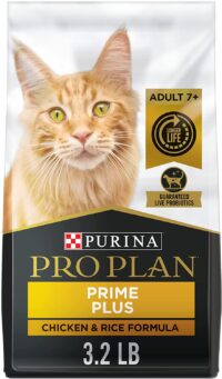 Purina Pro Plan Senior Dry Cat Food With Probiotics for Cats, Chicken and Rice Formula - 3.2 lb. Bag