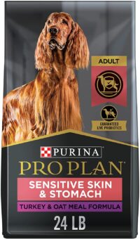 Purina Pro Plan Sensitive Skin and Stomach Dry Dog Food with Probiotics for Dogs, Turkey and Oat Meal Formula - 24 lb. Bag