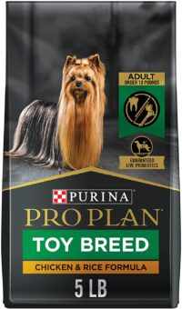 Purina Pro Plan Toy Breed Dry Dog Food With Probiotics for Dogs, Chicken and Rice Formula - 5 lb. Bag