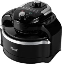 Rosewill RHCO-19001 7.4-Quart Electric Air Fryer Convection Oven Multicooker, 1000W Turbo Air Fryer, 7-Liter Large Capacity Infrared Countertop Multicooker with Temperature and Timer Settings, Black