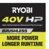 RYOBI RY404130VNM 40V HP Brushless Whisper Series 155 MPH 600 CFM Cordless Battery Leaf Blower with 4.0 Ah Battery and Charger