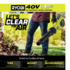 RYOBI RY404130VNM 40V HP Brushless Whisper Series 155 MPH 600 CFM Cordless Battery Leaf Blower with 4.0 Ah Battery and Charger