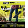 RYOBI RY404140VNM 40V HP Brushless Whisper Series 160 MPH 650 CFM Cordless Battery Leaf Blower with 6.0 Ah Battery and Charger RYOBI RY404140VNM 40V HP Brushless Whisper Series 160 MPH 650 CFM Cordless Battery Leaf Blower with 6.0 Ah Battery and Charger