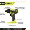 RYOBI PCL1600K2 ONE+ 18V Cordless 6-Tool Combo Kit with 1.5 Ah Battery, 4.0 Ah Battery, and Charger