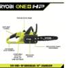 RYOBI P2502BTL ONE+ HP 18V Brushless 10 in. Cordless Battery Chainsaw (Tool Only)