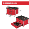 Milwaukee 48-22-8443 PACKOUT 22 in. Modular 3-Drawer Tool Box with Metal Reinforced Corners