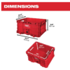 Milwaukee 48-22-8440 PACKOUT 18.6 in. Tool Storage Crate Bin with Carrying Handles and 50 lbs. Weight Capacity