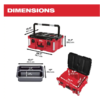 Milwaukee 48-22-8425 PACKOUT 22 in. Large Portable Tool Box Fits Modular Storage System