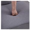 (75 x 69 x 84) cm Retro Modern Wooden Single Chair, Grey Fabric